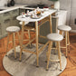 Dining Room Stone Top Counter Table Metal 4 Legs Glam Style Bar Table, Only Table Clearhalo 'Bar Furniture' 'Bar Tables' 'bar_tables' 'furn' 'furn_bar_tables' 'Furniture' 'furniture_bar_tables' 'Kitchen & Dining Furniture' 1200x1200_95871af8-9a45-44ed-b9b1-7d753d38c5c1