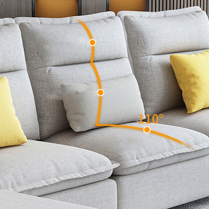 Cuscino moderno retro di divano di divano lino inclinati braccio sezionale