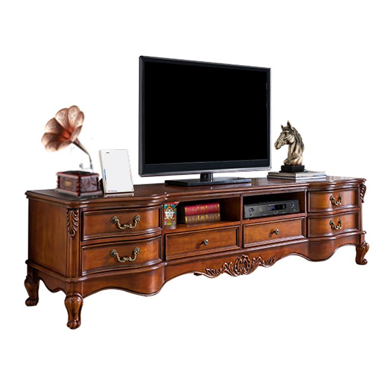 Console in legno console tradizionale in stile home TV con cassetti