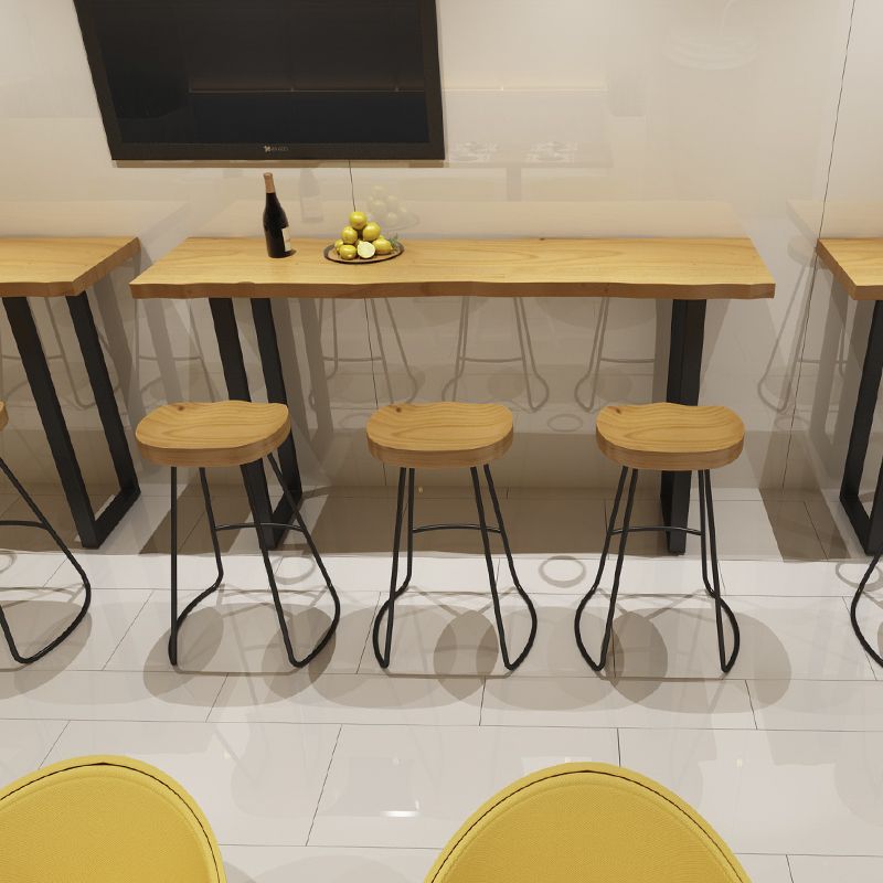 Modern Patio Bar Table Solid Wood Counter Height Dining Table Clearhalo 'Bar Furniture' 'Bar Tables' 'bar_tables' 'furn' 'furn_bar_tables' 'Furniture' 'Kitchen & Dining Furniture' 1200x1200_95892b22-0999-4041-919a-dea24d01c5ab