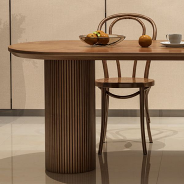 Free Form Solid Wood Dining Table Contemporary Dining Table for Dining Room Clearhalo 'Dining Tables & Seating' 'Dining Tables' 'dining_table' 'furn' 'furn_dining_table' 'Furniture' 'Kitchen & Dining Furniture' 1200x1200_95897361-107a-4220-b570-b3e726209905