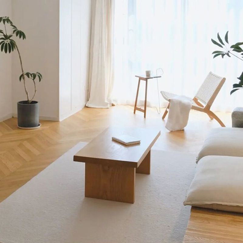 North European Sled Coffee Cocktail Table Wood Coffee or End Table