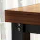 Mesa de bar de madera fabricada, mesa de pub moderna con estructura metálica para lugares pequeños