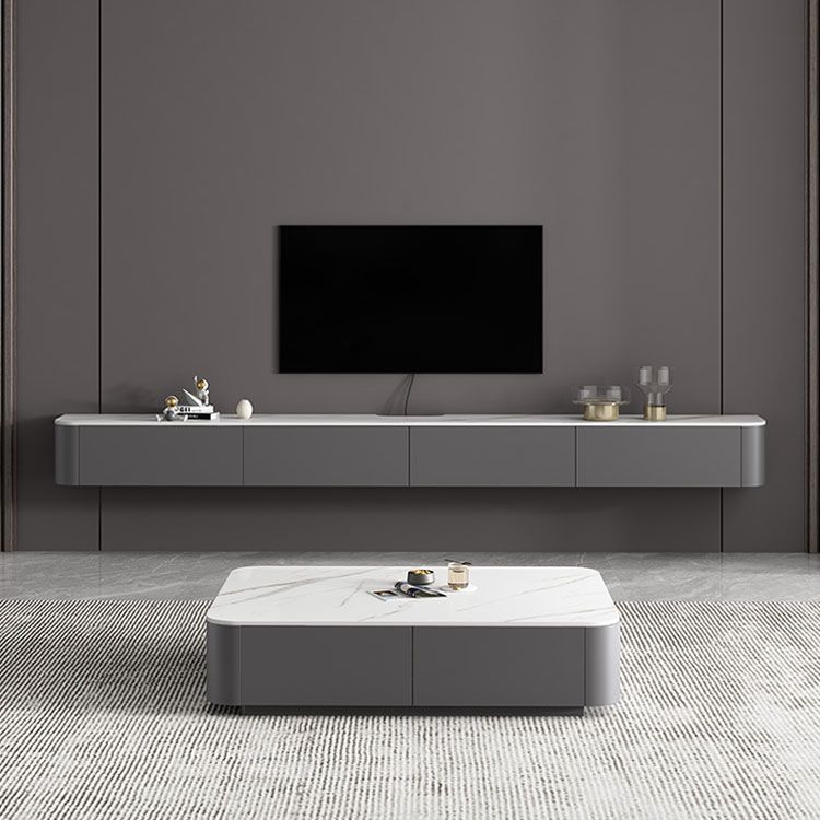 Stone TV Media Console Contemporary Media Console with Drawers Clearhalo 'furn' 'furn_tv_stands_entertainment_centers' 'Furniture' 'Living Room Furniture' 'TV Stands & Entertainment Centers' 'TV Stands & Media Storage Furniture' 'tv_stands_entertainment_centers' 1200x1200_958e54b1-35ba-466e-8eed-7545b4634444
