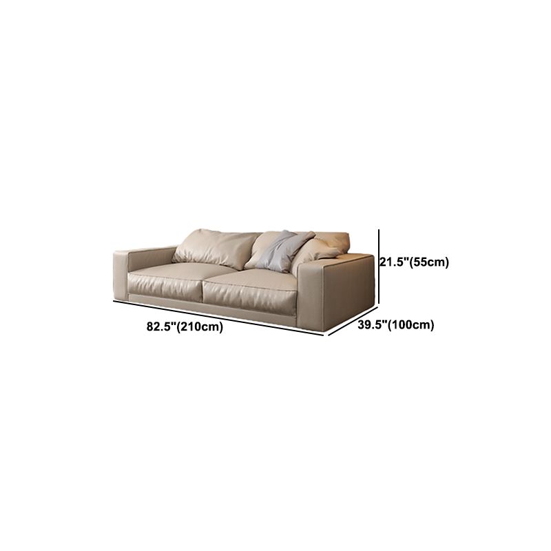 Pillowed Back Cushions Sectional Sofa, Square Arm Sectional Sofa,in Cream22" Clearhalo 'furn' 'furn_sectionals' 'Furniture' 'Living Room Furniture' 'Sectionals' 1200x1200_958f1301-3f75-4201-8617-2b66ca333be7