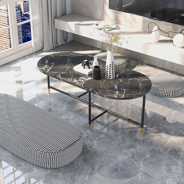 Round Marble Top Coffee Table Glam 4 Legs Coffee Cocktail Table Clearhalo 'Coffee & Accent Tables' 'Coffee Tables' 'coffee_tables' 'furn' 'furn_coffee_tables' 'Furniture' 'Living Room Furniture' 1200x1200_9590410d-188c-4f6b-a0b9-f0f30dbcd777