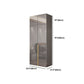 Contemporary Style Wood Wardrobe Gray Colour 1-Drawer Wardrobe Closet for Home Clearhalo 'Armoires & Wardrobes' 'armoires_wardrobes' 'Bedroom Furniture' 'furn' 'furn_armoires_wardrobes' 'Furniture' 1200x1200_95921450-7a7b-4d4d-99bd-eceaac61e5eb