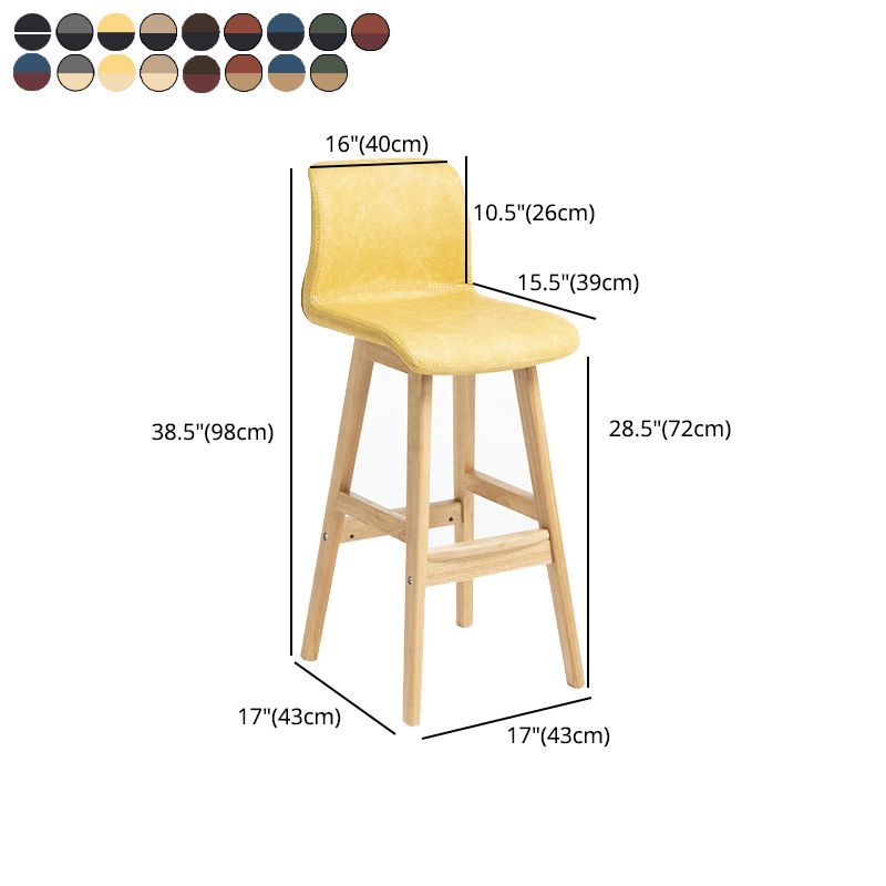 Contemporary Leather Solid Wood Barstools Bristol Bar Stool with Low Back Clearhalo 'Bar Furniture' 'Bar Stools' 'bar_stools' 'furn' 'furn_bar_stools' 'furniture_bar_stools' 'Kitchen & Dining Furniture' 'kitchen&dining_furn' 'kitchen' 'kitchen_furn' Furniture' 1200x1200_9592eed8-c8f0-4e40-aa24-fec8bfddc343