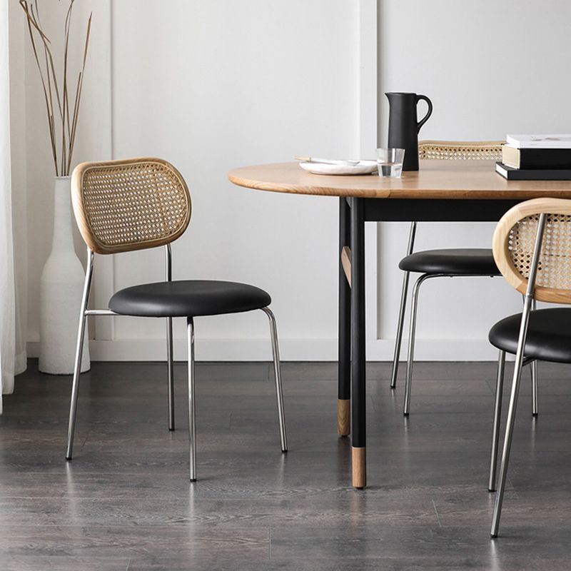 Industrial Style Faux Leather Dining Chairs Open Back Dining Side Chair Clearhalo 'Dining Chairs' 'Dining Tables & Seating' 'dining_chair' 'furn' 'furn_dining_chair' 'Furniture' 'furniture_dining_chair' 'Kitchen & Dining Furniture' 1200x1200_9592fa78-6669-415d-9f89-817e7d425315