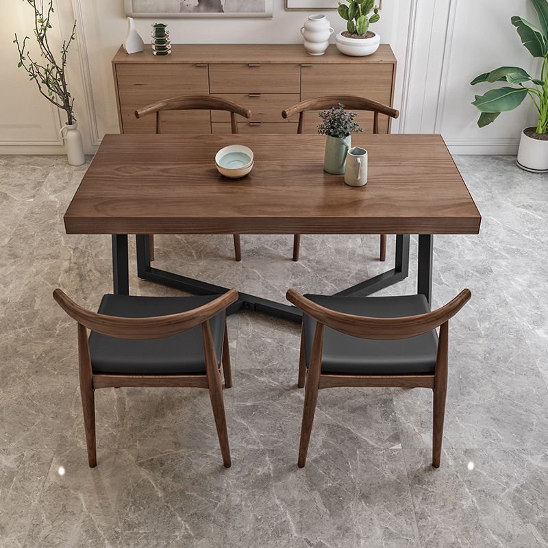 Industrial Rectangle Dinette Set 1/2/4/5 Pieces Natural Wood Table Set Clearhalo 'Dining Room Sets' 'Dining Tables & Seating' 'dining_room_set' 'furn' 'furn_dining_room_set' 'Furniture' 'Kitchen & Dining Furniture' 1200x1200_9593b211-076e-4ee0-8d67-b01a612833cb