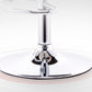 Contemporary Metal Bar Stool Low Back Turntable Faux Leather Cushion Footrest Stool