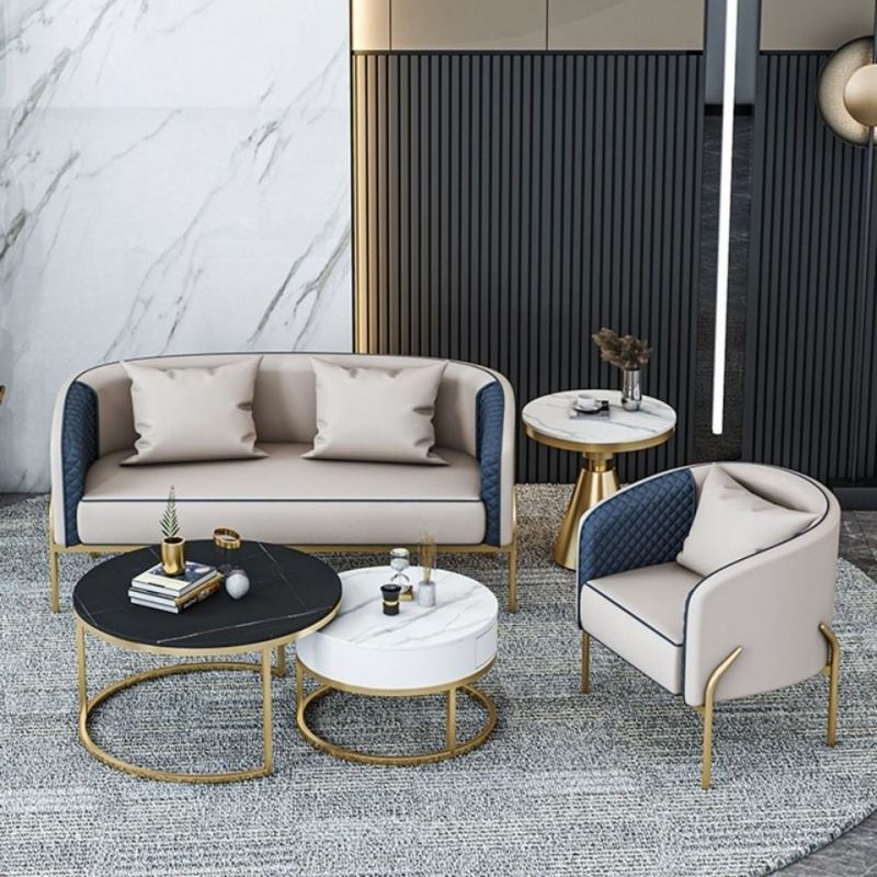 Standaard bank 22,83 "D x 27,55" H hellende armbank met gouden benen voor woonkamer