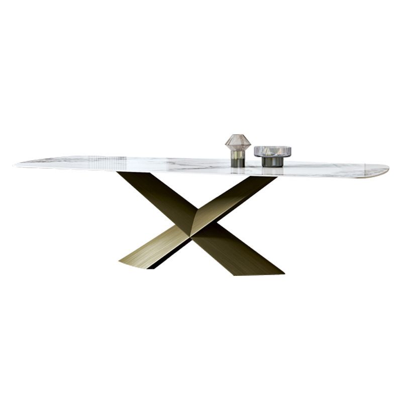 Luxurious 1/2/4/5/7 Pieces Rectangle Dining Set Sintered Stone Top Dinette Table Set