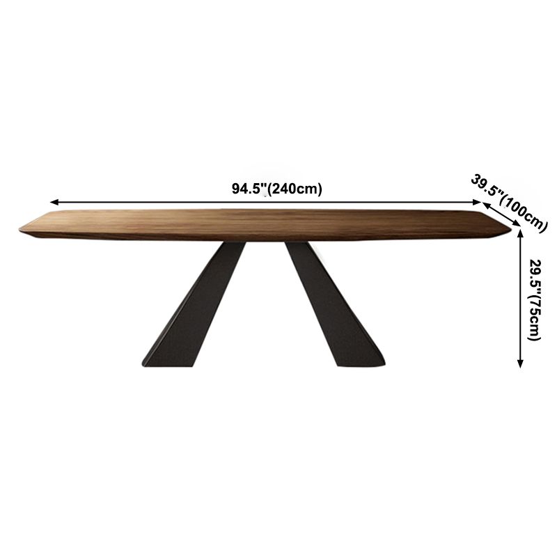 Metal Industrial Rectangle Table Solid Wood Top Table for Kitchen and Dining Room Clearhalo ' dining_table' 'Dining Tables & Seating' 'Dining Tables' 'furn' 'furn_dining_table' 'Furniture' 'furniture_dining_table' 'Kitchen & Dining Furniture' 'kitchen&dining_furn' 'kitchen' 'kitchen_dining_table' 1200x1200_95998dc5-18b4-4771-b4a3-acd49d6f6c8b