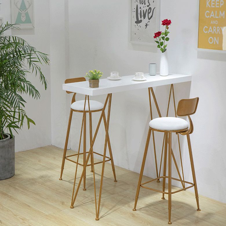 Rectangle Bar Dining Table Contemporary Bar Table with Double Pedestal Base Clearhalo 'Bar Furniture' 'Bar Tables' 'bar_tables' 'furn' 'furn_bar_tables' 'Furniture' 'furniture_bar_tables' 'Kitchen & Dining Furniture' 1200x1200_959a160c-0698-4d22-b05a-d5c281531e42