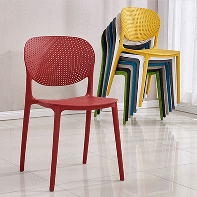 Plastic Modern Indoor-Outdoor Side Chair Home Open Back Dining Side Chair Clearhalo ' kitchen&dining_furn' 'Dining Chairs' 'Dining Tables & Seating' 'dining_chair' 'furn' 'furn_dining_chair' 'Furniture' 'furniture_dining_chair' 'Kitchen & Dining Furniture' 'kitchen' 1200x1200_959a1b9c-d3ff-4e21-86d3-03bf7b043211