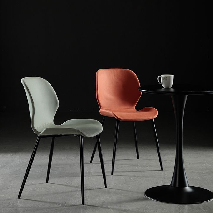 Scandinavian Style Linen Fabric Dining Chair Solid Back Armless Dining Chairs (Set of 2) Clearhalo ' kitchen&dining_furn' 'Dining Chairs' 'Dining Tables & Seating' 'dining_chair' 'furn' 'furn_dining_chair' 'Furniture' 'furniture_dining_chair' 'Kitchen & Dining Furniture' 'kitchen' 1200x1200_959ab7df-393c-4c78-afbe-7cbba58e7cd5