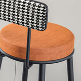 Modern Backrest Armless Counter Stool Iron Kitchen Bar Stool with Velvet Cushion Clearhalo 'Bar Furniture' 'Bar Stools' 'bar_stools' 'furn' 'furn_bar_stools' 'Furniture' 'furniture_bar_stools' 'Kitchen & Dining Furniture' 1200x1200_959ac595-2c56-436b-9715-3ca4a322d665