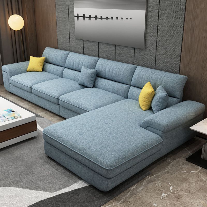 Nordic Stationary Living Room Recessed Arm Cushions Sofa Chaise Clearhalo 'furn' 'furn_sectionals' 'Furniture' 'Living Room Furniture' 'Sectionals' 1200x1200_959cd9c3-3e8b-42a1-809d-6980ac45c372