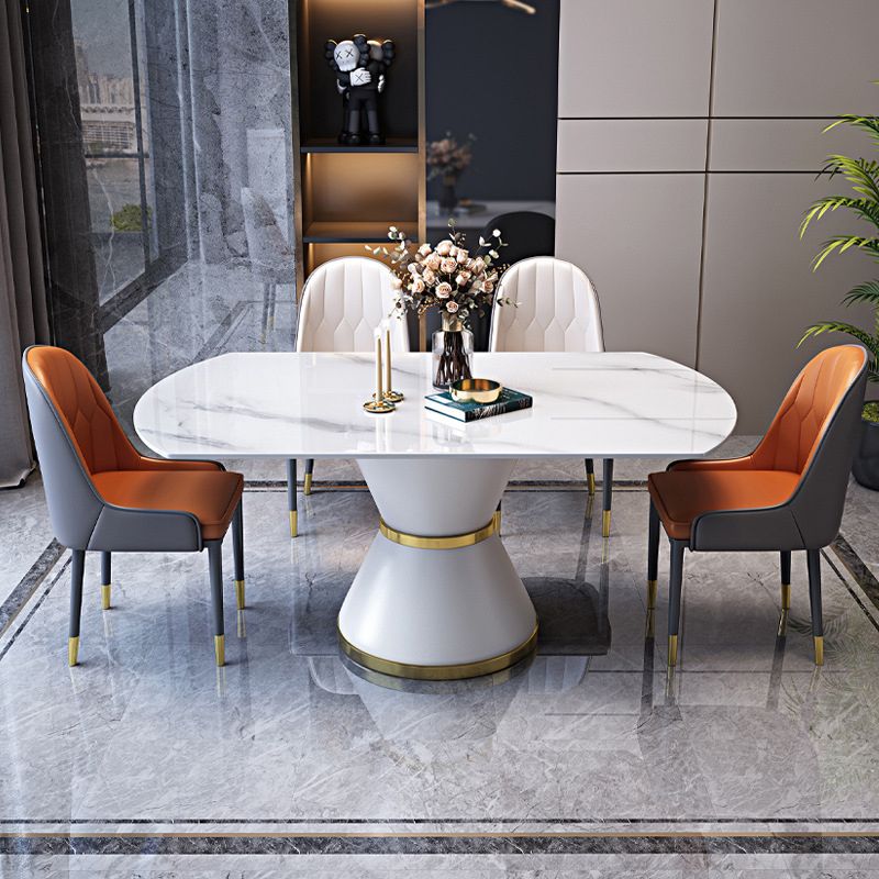 Sintered Stone Top Room Table Pedestal Dining Table for Kitchen Clearhalo 'Dining Tables & Seating' 'Dining Tables' 'dining_table' 'furn' 'furn_dining_table' 'Furniture' 'Kitchen & Dining Furniture' 1200x1200_959d29c6-7c9b-4fc0-9a11-3b28c7794791