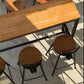 Contemporary Bar Stools Armless Dining Stools with Metal Base