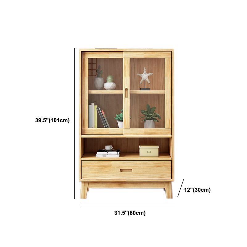 Modern Pine Dining Hutch Standard Natural Hutch Cabinet for Dining Room Clearhalo 'Display & China Cabinets' 'display_china_cabinets' 'furn' 'furn_display_china_cabinets' 'Furniture' 'Kitchen & Dining Furniture' 1200x1200_959d4b4e-642f-4ba6-9849-38d51dfeaf68