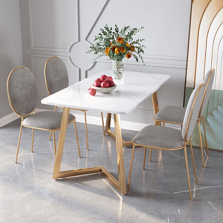 Stone Top Double Pedestal Table Traditional Luxury Rectangle White Dining Table Clearhalo 'Dining Tables & Seating' 'Dining Tables' 'dining_table' 'furn' 'furn_dining_table' 'Furniture' 'furniture_dining_table' 'Kitchen & Dining Furniture' 1200x1200_959e73d8-8d20-4b61-bb6b-affb47545924
