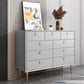 Modern Stone Wood Sideboard 9-Drawer Dining Room Buffet Server,47"L x 15.7"W x 36.6"H Clearhalo 'buffet_sideboard' 'Buffets & Sideboards' 'furn' 'furn_buffet_sideboard' 'Furniture' 'Kitchen & Dining Furniture' 1200x1200_959f9ef9-3052-47eb-a5ab-78890da76887