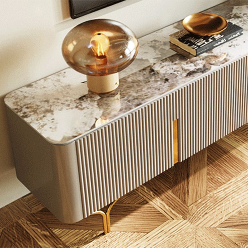 Console porta TV con contenitore chiuso Console multimediale TV in pietra con gambe