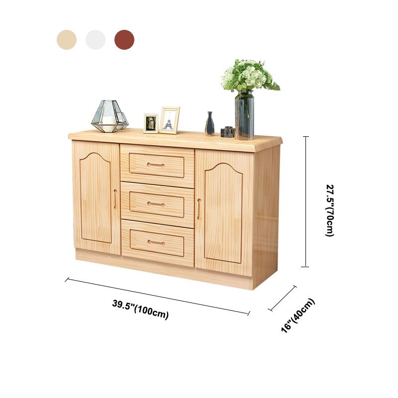 Console de télévision de stockage fermé de style moderne avec 3 tiroirs