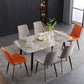 Contemporary Style Dining Chairs Kitchen Armless Side Chair with Metal Legs (Set of 2) Clearhalo ' kitchen&dining_furn' 'Dining Chairs' 'Dining Tables & Seating' 'dining_chair' 'furn' 'furn_dining_chair' 'Furniture' 'furniture_dining_chair' 'Kitchen & Dining Furniture' 'kitchen' 1200x1200_95a461f3-773b-4225-a1ea-cd00ce06f7d4