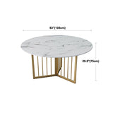 Mesa de comedor de piedra moderna mesa redonda de comedor blanco para cocina