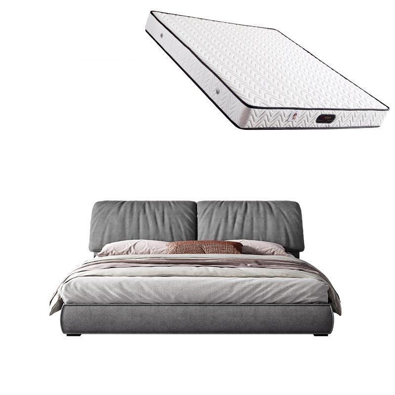 Le matelas en bois massif glam comprend un lit de tête de lit rembourré à panneau rectangulaire