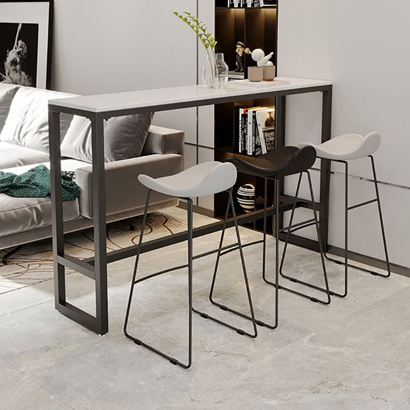 Marble Indoor Counter-height Pub Table Rectangle Footrest Bar Dining Table Clearhalo 'Bar Furniture' 'Bar Tables' 'bar_tables' 'furn' 'furn_bar_tables' 'Furniture' 'furniture_bar_tables' 'Kitchen & Dining Furniture' 1200x1200_95a782d7-40cc-4e66-a316-fdc8defdb558