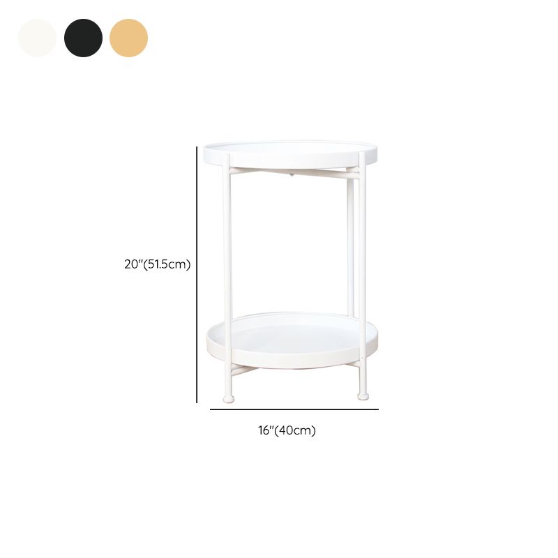 オープンストレージアクセントテーブルナイトスタンドアンティークフィニッシュベッドナイトスタンド2つの棚付き