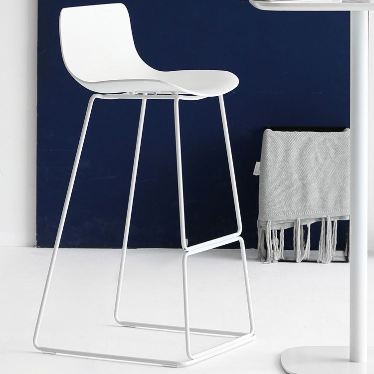 Modern Style Bar-stool Plastic Counter Bar Stool with Metal Legs for Kitchen Clearhalo 'Bar Furniture' 'Bar Stools' 'bar_stools' 'furn' 'furn_bar_stools' 'Furniture' 'furniture_bar_stools' 'Kitchen & Dining Furniture' 1200x1200_95acce5c-f18f-4c56-a12c-deaa3c8a71bd