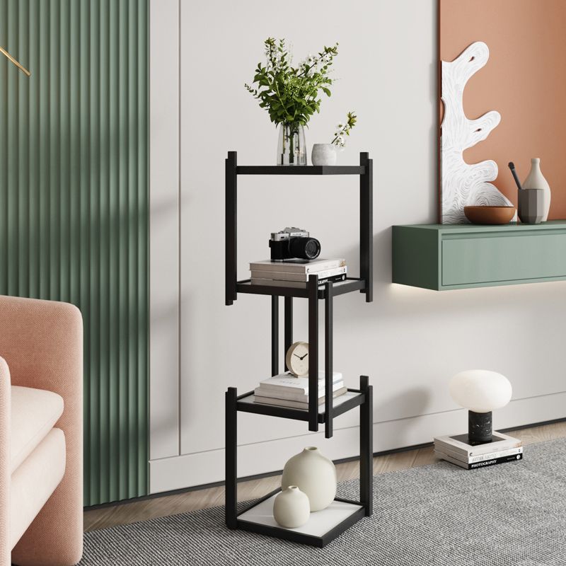 Glam Style Open Bookshelf Vertical Shelf Bookcase for Home Office Clearhalo 'Bookcases' 'furn' 'furn_bookcases' 'Furniture' 'furniture_bookcases' 'Office Furniture' 1200x1200_95acfbf1-761e-436d-b289-b5ba03f810b5