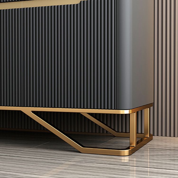 Glam Cabinets Dining Buffet 4-Door Buffet Sideboard for Living Room Clearhalo 'buffet_sideboard' 'Buffets & Sideboards' 'furn' 'furn_buffet_sideboard' 'Furniture' 'Kitchen & Dining Furniture' 1200x1200_95ad8b35-e648-453a-b11c-05d8cde268dd