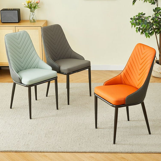 Kitchen Upholstered Dining Side Chair PU Leather Dining Chairs Clearhalo 'Dining Chairs' 'Dining Tables & Seating' 'dining_chair' 'furn' 'furn_dining_chair' 'Furniture' 'Kitchen & Dining Furniture' 1200x1200_95aded02-e21d-4d14-a13f-22c538b05ee1