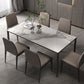 Industrial Rectangle Stone Dining Table Metal 4 Legs Dining Table Clearhalo 'Dining Tables & Seating' 'Dining Tables' 'dining_table' 'furn' 'furn_dining_table' 'Furniture' 'Kitchen & Dining Furniture' 1200x1200_95aeeb71-b659-44d9-a60d-252e8fe59e77