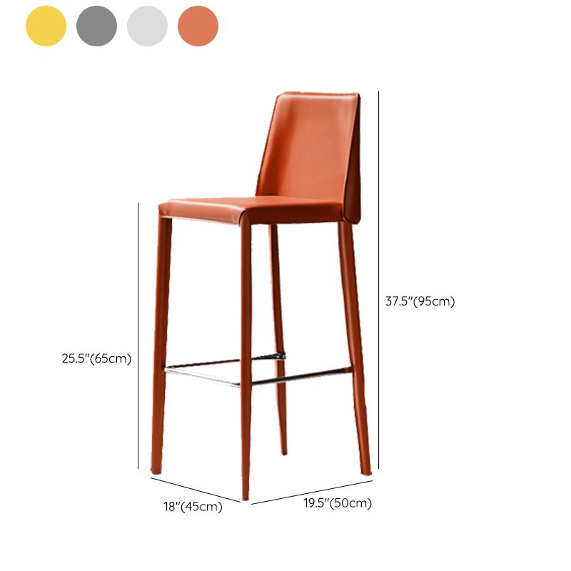 Modern Bar Stool Leather Backrest Counter Stool for Living Room Clearhalo 'Bar Furniture' 'Bar Stools' 'bar_stools' 'furn' 'furn_bar_stools' 'Furniture' 'Kitchen & Dining Furniture' 1200x1200_95af6bd0-8e5f-426d-a17e-08edd6c4304b