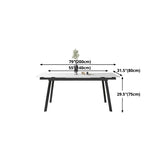 Contemporary Style Extendable Table Stone Rectangle Dining Table for Dining Room Clearhalo ' dining_table' 'Dining Tables & Seating' 'Dining Tables' 'furn' 'furn_dining_table' 'Furniture' 'furniture_dining_table' 'Kitchen & Dining Furniture' 'kitchen&dining_furn' 'kitchen' 'kitchen_dining_table' 1200x1200_95b14c95-b7c0-49cc-b7d3-8cbb957b7270
