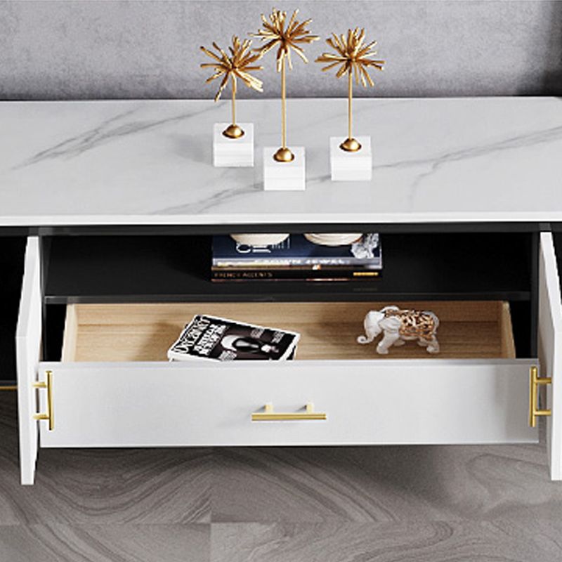 Modern Stone TV Media Stand Wooden Open Shelving 16" W TV Stand with Splayed Legs Clearhalo 'furn' 'furn_tv_stands_entertainment_centers' 'Furniture' 'Living Room Furniture' 'TV Stands & Entertainment Centers' 'TV Stands & Media Storage Furniture' 'tv_stands_entertainment_centers' 1200x1200_95b34217-bfe8-4d06-b4d8-3b34cc9c23a4