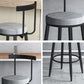 Modern Counter Round Bar Stool Armless Velvet Bar Stool with Footrest Iron Base Clearhalo 'Bar Furniture' 'Bar Stools' 'bar_stools' 'furn' 'furn_bar_stools' 'furniture_bar_stools' 'Kitchen & Dining Furniture' 'kitchen&dining_furn' 'kitchen' 'kitchen_furn' Furniture' 1200x1200_95b45ec4-4cd0-490d-b65c-f158354ef0ab