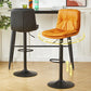 Industrial Backrest Armless Counter Stool Adjustable Cafe Bar Stool with Cushion
