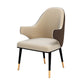 Glam Upholstered Dining Arm Chair Faux Leather Kitchen Dining Chair
