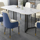 Black Metal Double Pedestal Dining Table Industrial Rectangle Fixed Table Clearhalo 'Dining Tables & Seating' 'Dining Tables' 'dining_table' 'furn' 'furn_dining_table' 'Furniture' 'furniture_dining_table' 'Kitchen & Dining Furniture' 'kitchen' 'kitchen_dining_table' 1200x1200_95b779e4-2878-43e9-98f2-6acf85a01982