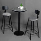 Industrial Gray Bar Table Faux Marble White 21.6" Round Top Bistro Table for Cafe Clearhalo 'Bar Furniture' 'Bar Tables' 'bar_tables' 'furn' 'furn_bar_tables' 'Furniture' 'furniture_bar_tables' 'Kitchen & Dining Furniture' 'kitchen&dining_furn' 'kitchen' 1200x1200_95b896bb-fd8d-4b94-9630-b62531ca3c87