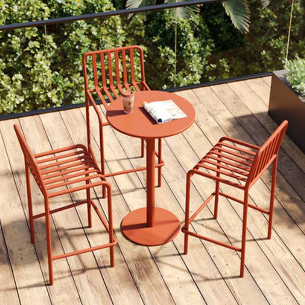 Modern Armless Backrest Counter Stool Iron Courtyard Bar Stool with Seat and Pedal Clearhalo 'Bar Furniture' 'Bar Stools' 'bar_stools' 'furn' 'furn_bar_stools' 'Furniture' 'furniture_bar_stools' 'Kitchen & Dining Furniture' 1200x1200_95b97478-adbc-4fb6-b0dc-e1bc0cfe0643