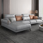 Contemporary Stain-Resistant Faux Leather 4-Seater L-Shape Sofa